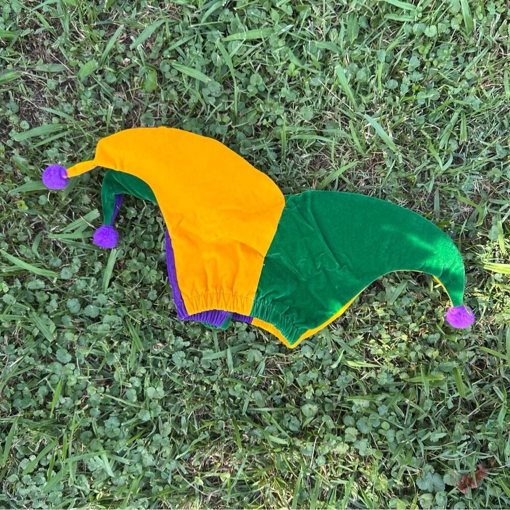 Universal Studios Plush Felt Jester Hat Green/Purple/Yellow